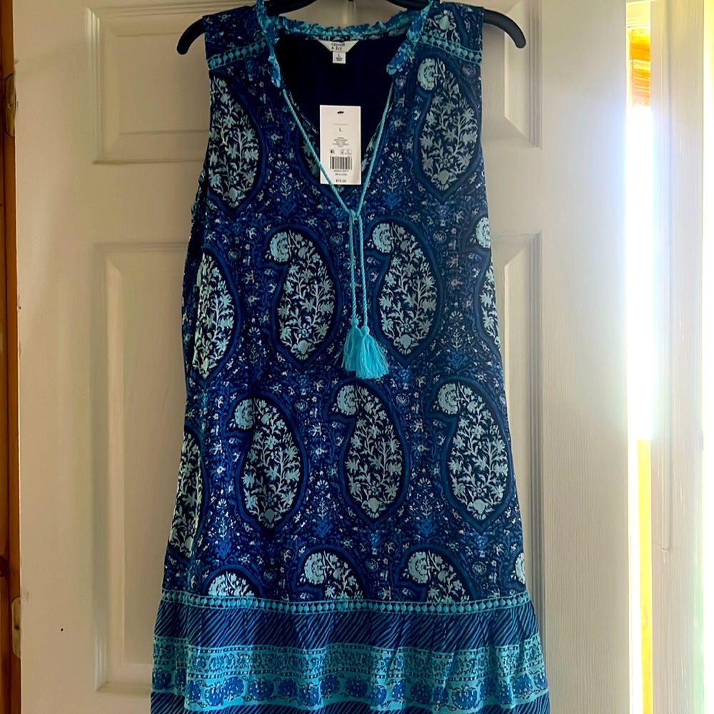 Right on time for spring and summer crown and Ivy, cute colorful mini dress